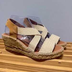 New Toni Pons espadrilles wedges sandals in rattan beige size 39
